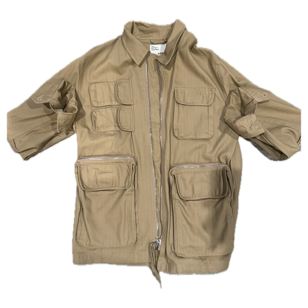 Men's Tan Zip-Up Sweater